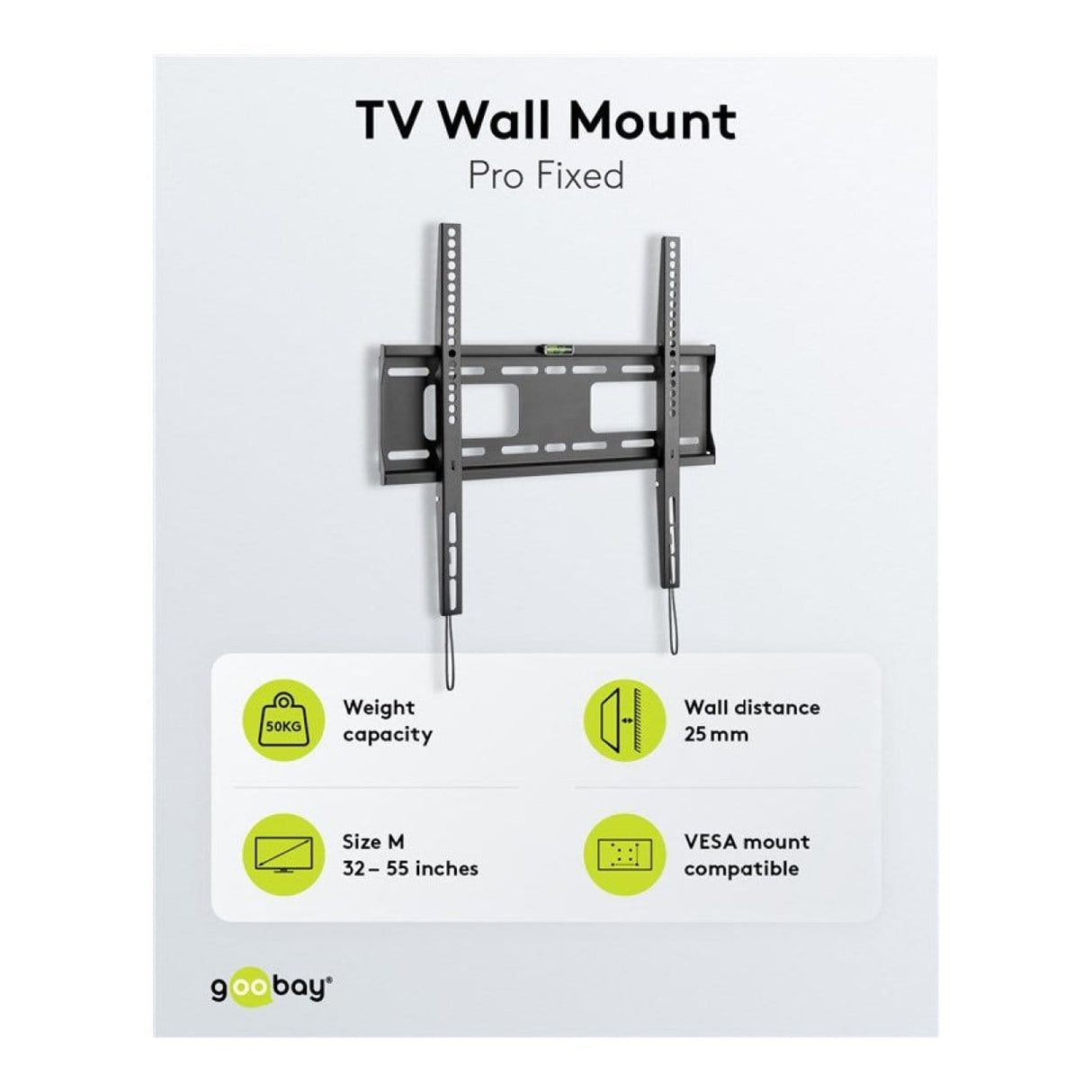 Goobay 32-inch to 55-inch Pro Fixed TV Wall Mount 49890