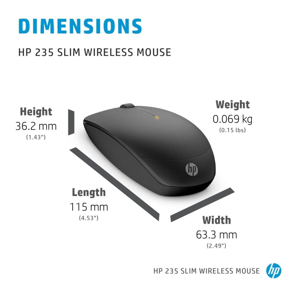 HP 235 Slim Wireless Mouse 4E407UT