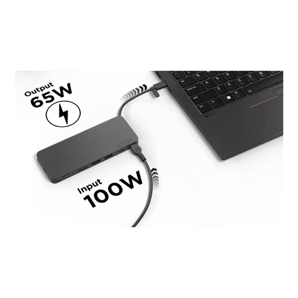 Lenovo Slim Travel Dock Wired Docking Station Black 4X11N40212