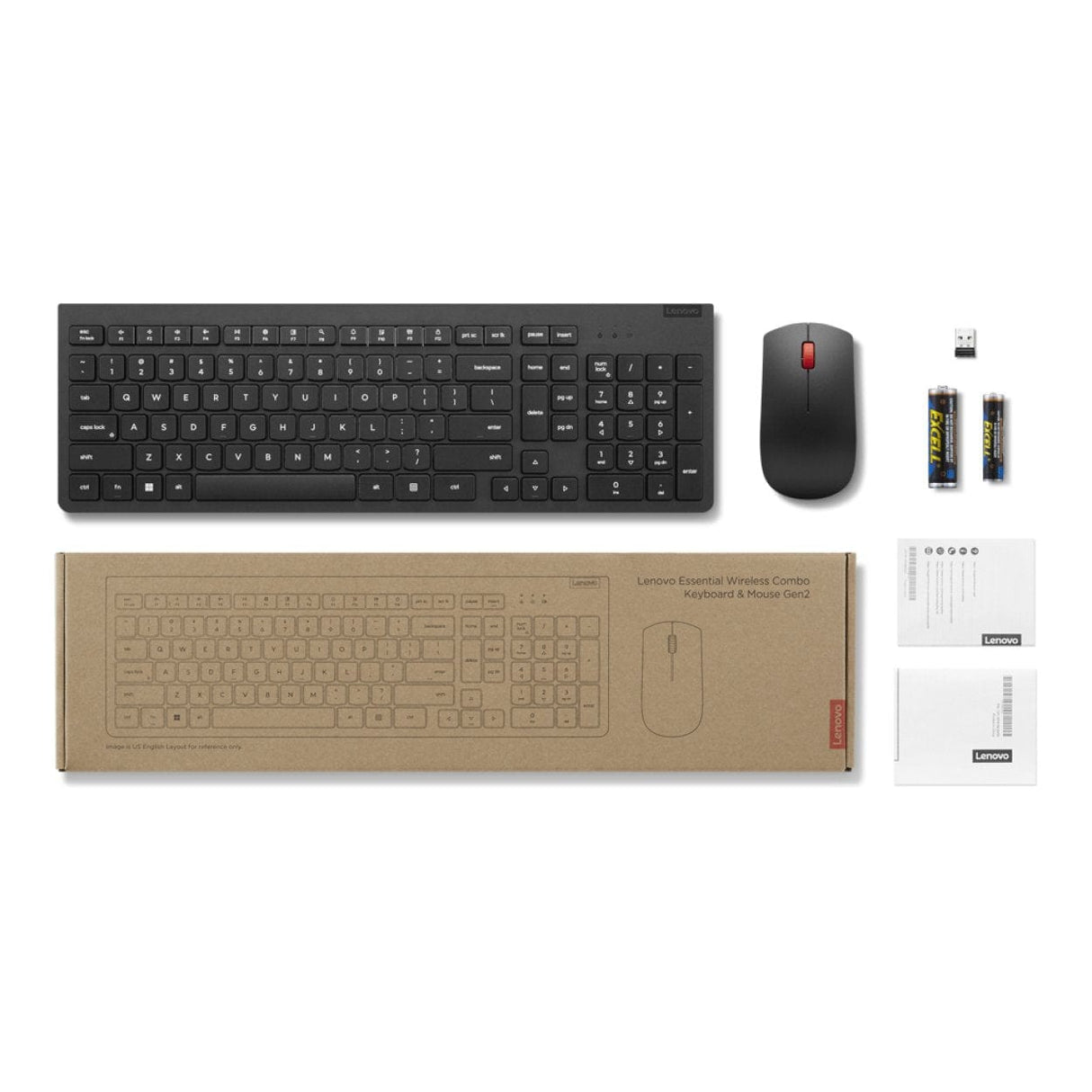 Lenovo Essential Wireless Keyboard and Mouse Combo 4X31N50708