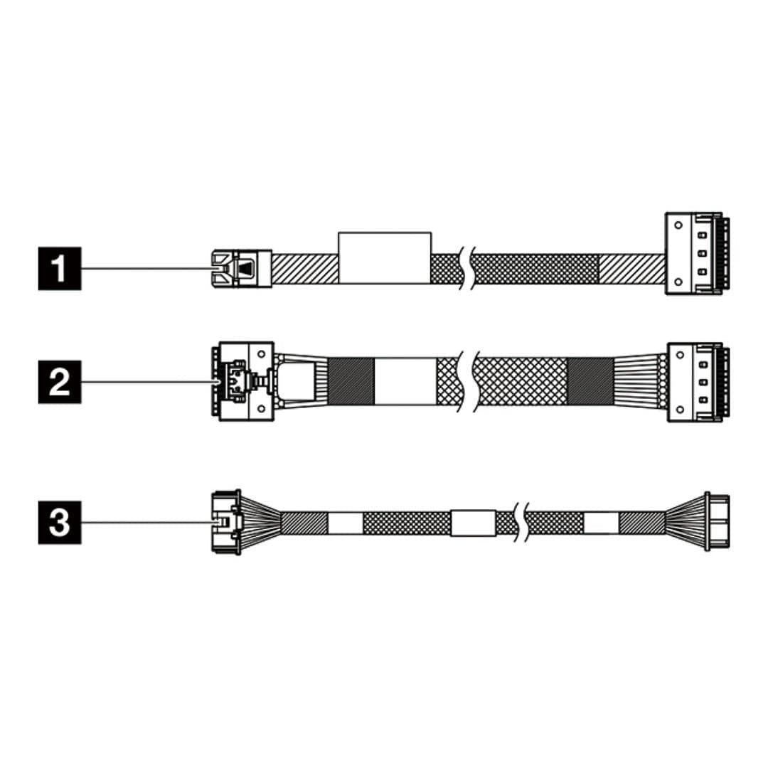 Lenovo ThinkSystem SR650 V3 M.2 SATA/x4 NVMe SFF RAID Cable Kit