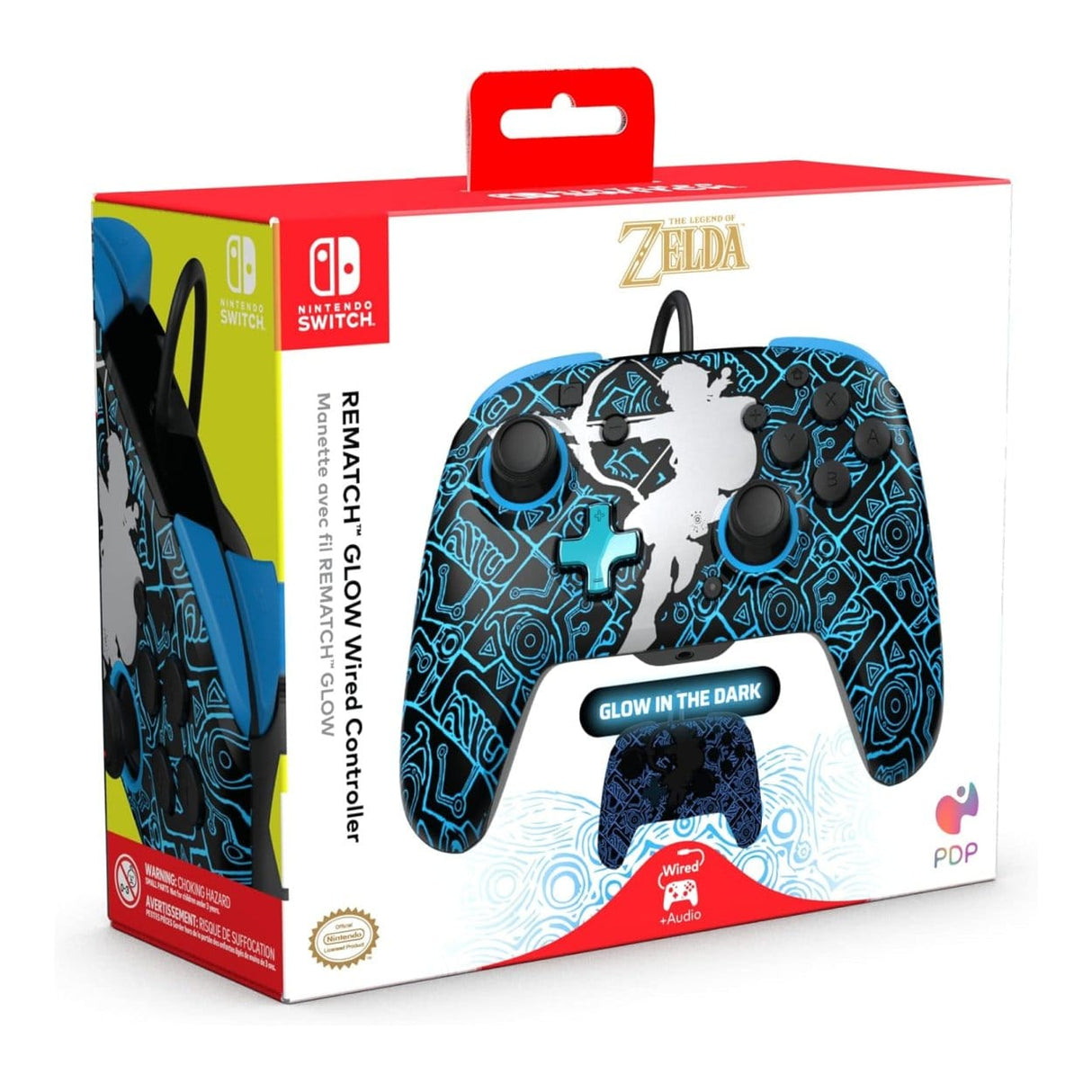 PDP REMATCH Glow Wired Switch Controller - Sheikah Shoot 500-134-SKSG