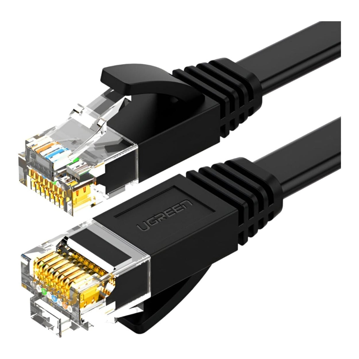 UGreen 2m Cat6 U/UTP Flat Ethernet Cable Black 50174