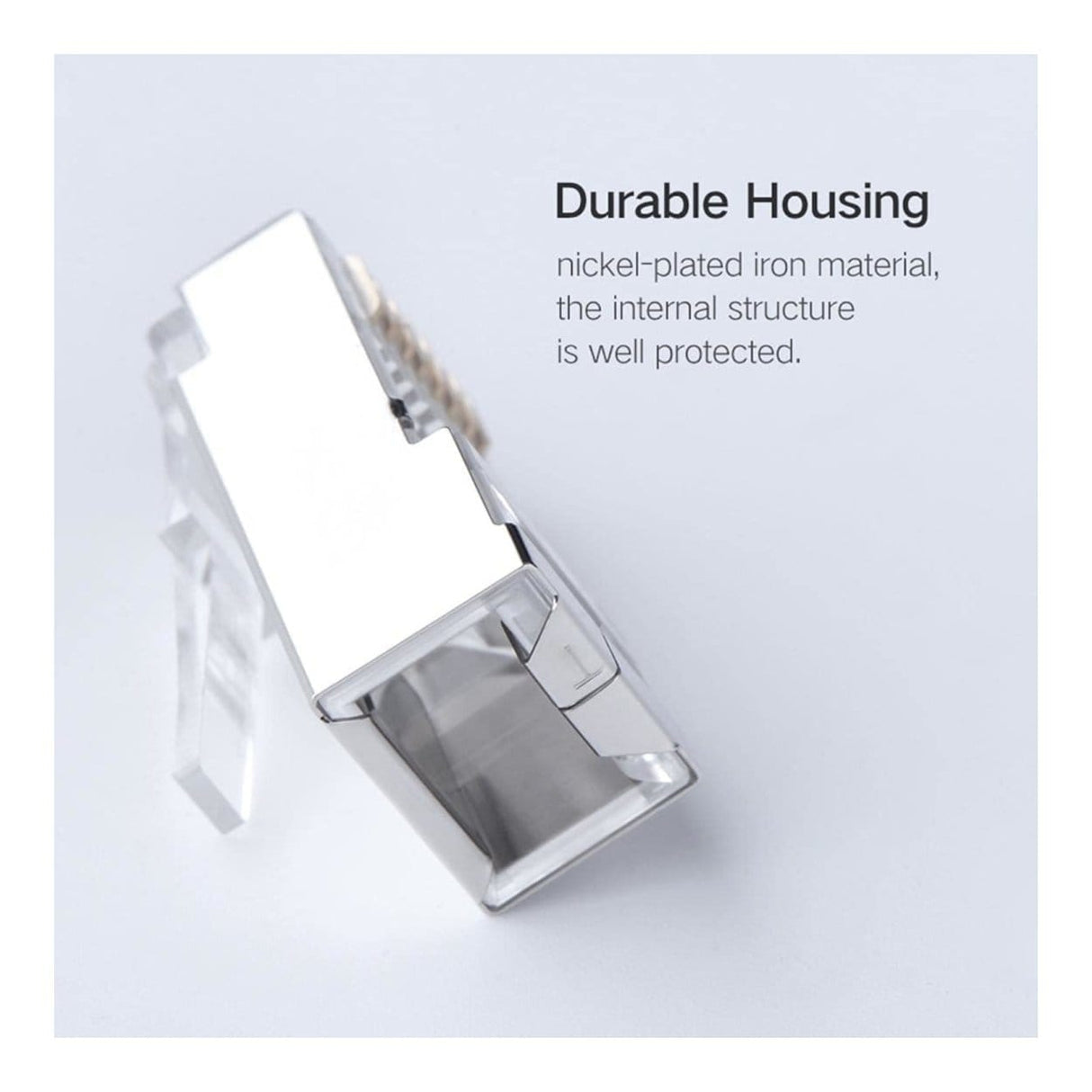Ugreen NW111 RJ45 Cat6 Ethernet Network Head 100-pack Silver/Transparent 50248