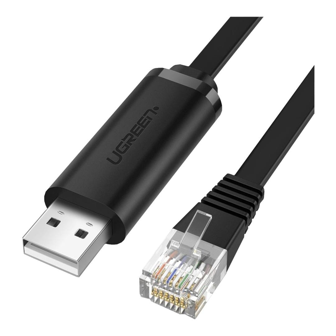 Ugreen Type-A to RJ45 Console Cable 1.5m Black 50773