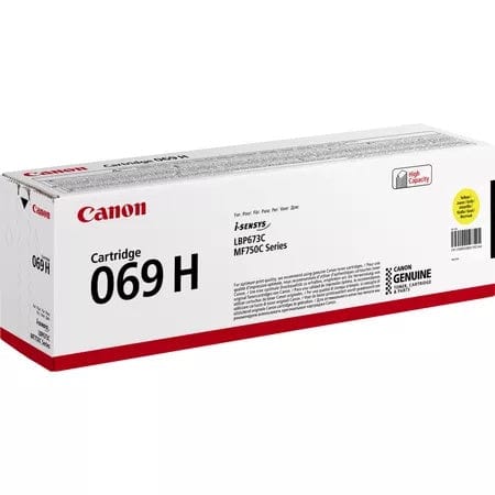 Canon 069H Yellow Toner Cartridge 5,500 Pages Original 5095C002 Single-pack