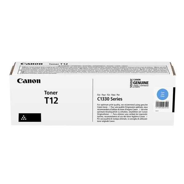 Canon T12 Cyan Toner Cartridge 5,300 Pages Original 5097C006 Single-pack