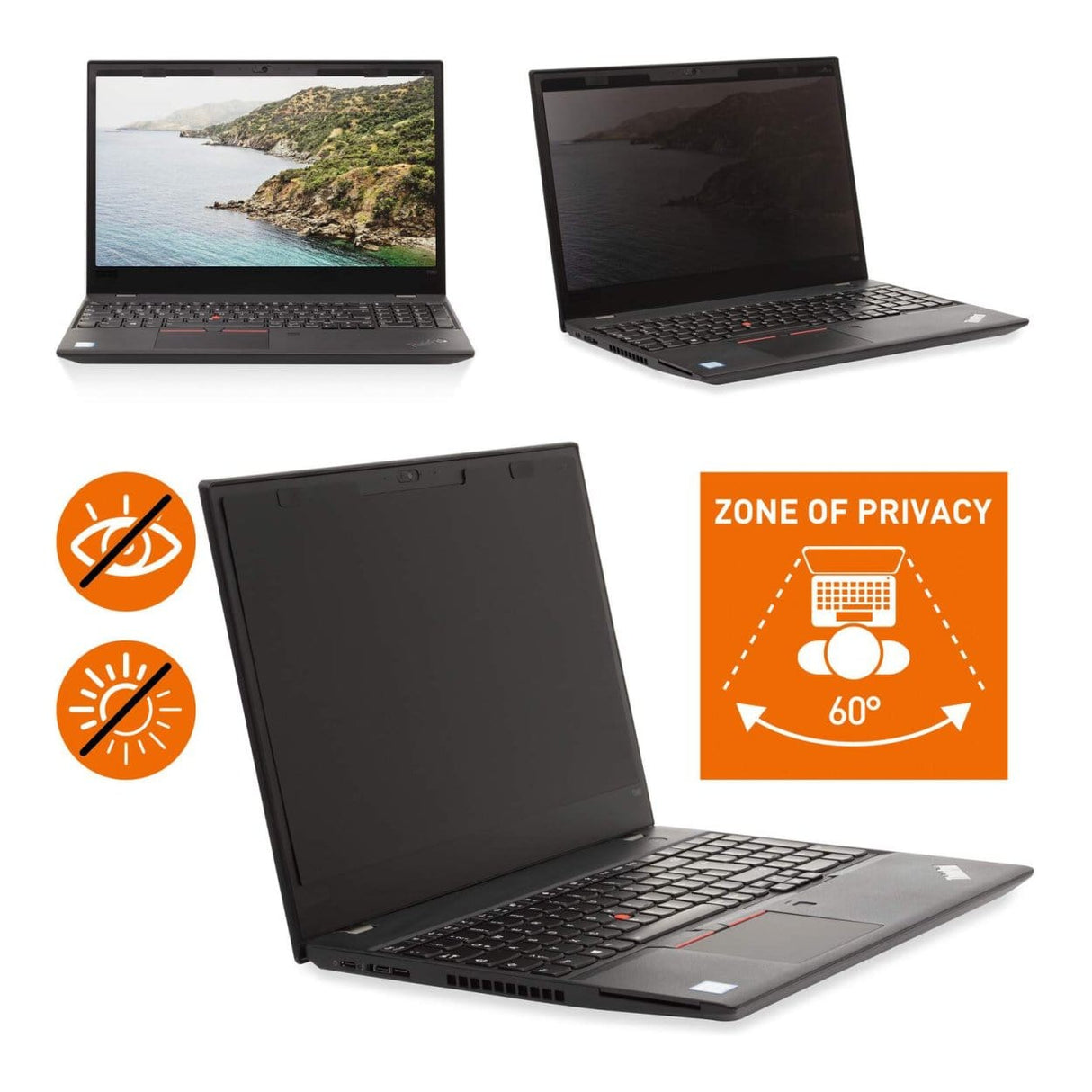 Durable 15.6-inch Magnetic 16:9 Aspect Ratio Notebook Privacy Filter 514657