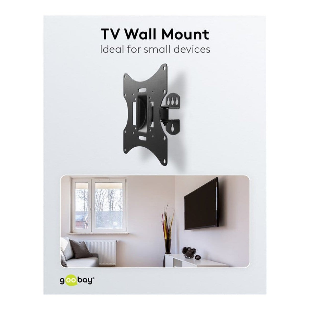 Goobay 23-inch to 42-inch Basic Fixed Tilt and Swivel TV Wall Mount 51893