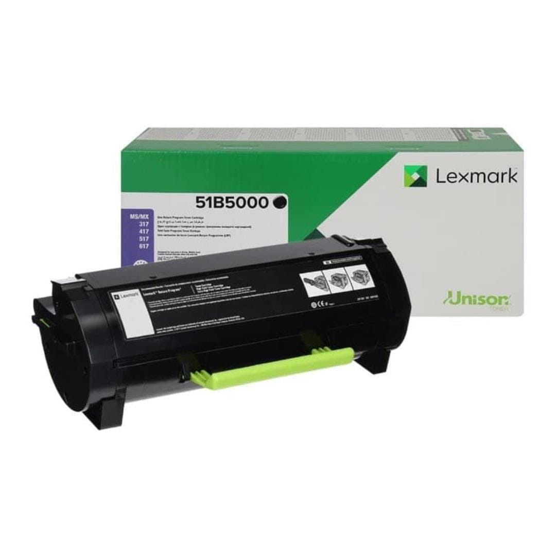 Lexmark 51B5000 Black Toner Cartridge 2,500 Pages Original Single-pack