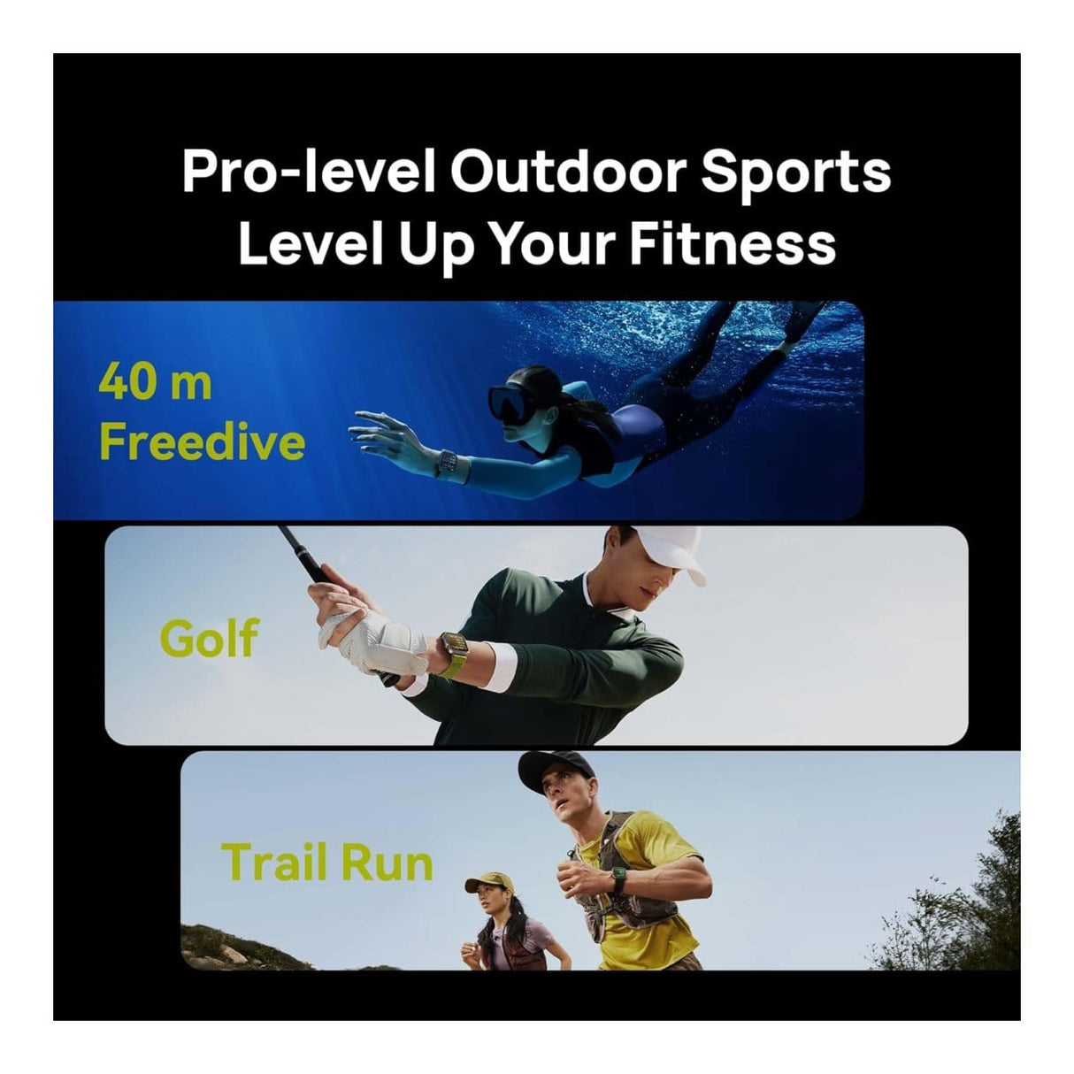 Huawei Watch Fit 4 Pro with Fluoroelastomer Strap - Golf Edition Blue 55020FAB