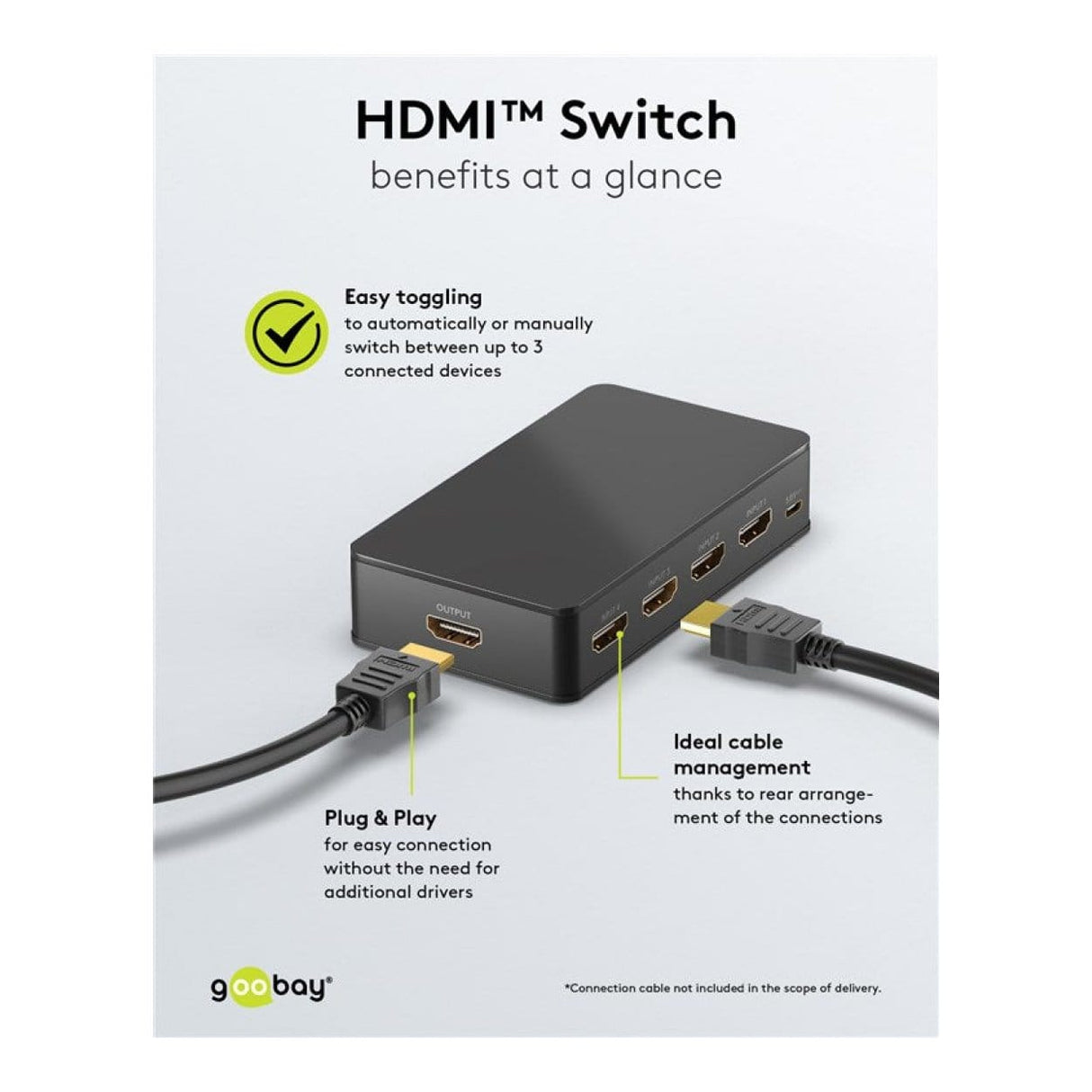 Goobay 4K 60Hz 4-to-1 HDMI Switch 58489