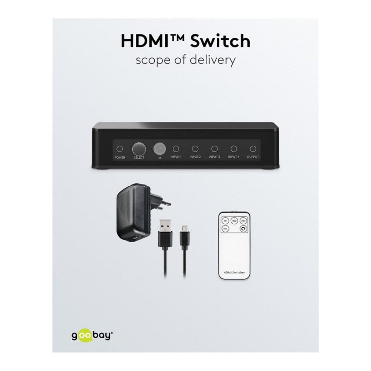 Goobay 4K 60Hz 4-to-1 HDMI Switch 58489