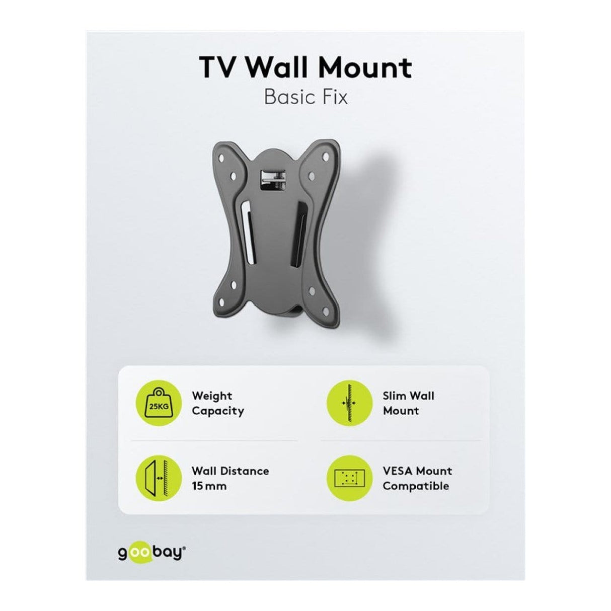 Goobay 23-inch to 42-inch Basic Fixed TV Wall Mount 58523