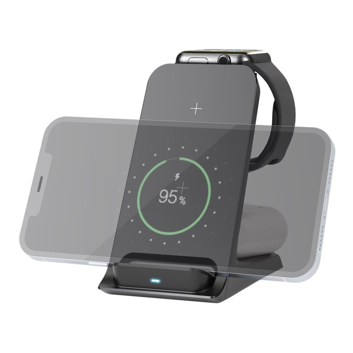 Goobay 3-in-1 Wireless Qi Charger Black 60217
