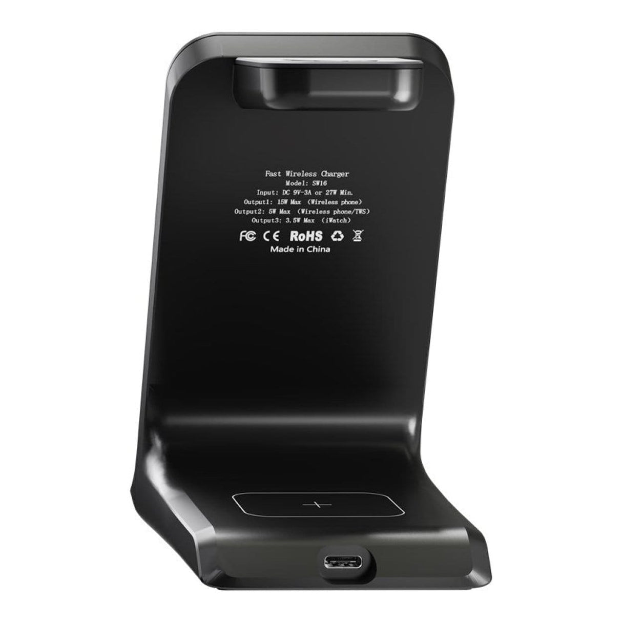 Goobay 3-in-1 Wireless Qi Charger Black 60217