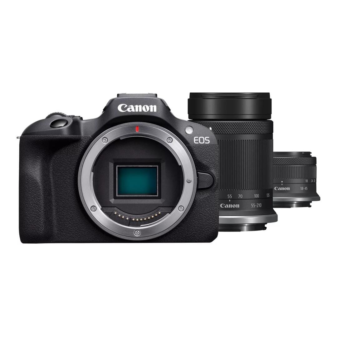 Canon EOS R100 Mirrorless Camera with 18-45mm and 55-210mm Lenses 6052C023