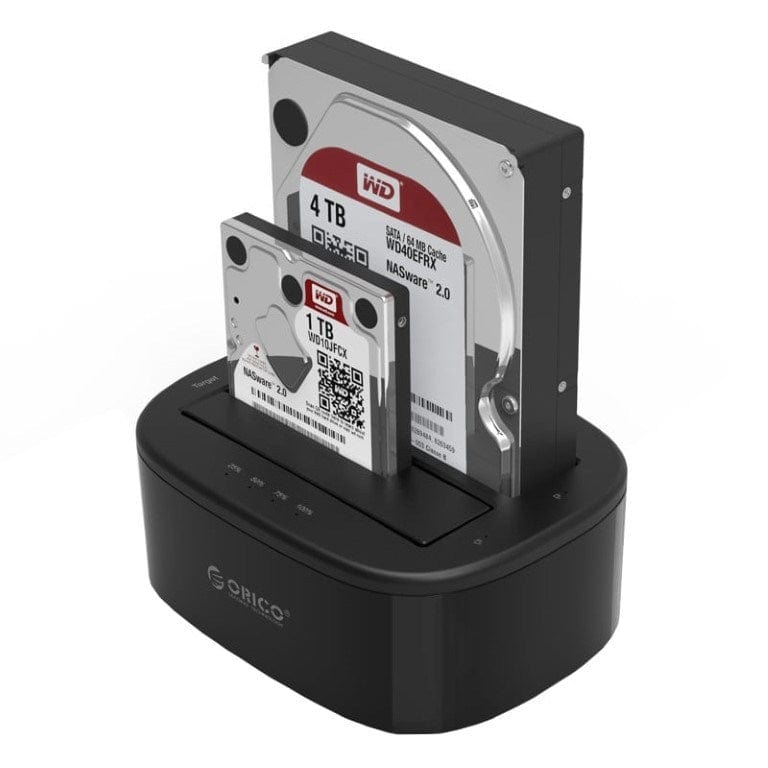 Orico 2-Bay 3.5-inch Storage Drive Standalone Clone Dock Black 6228US3-C-EU-BK-BP