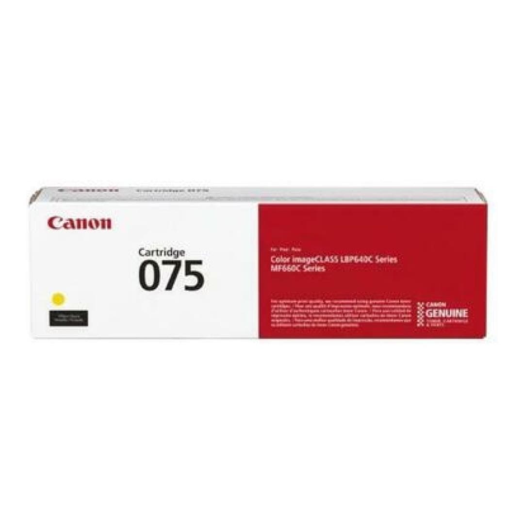 Canon 075 Yellow Toner Cartridge 1300 Pages Original 6362C002 Single-pack