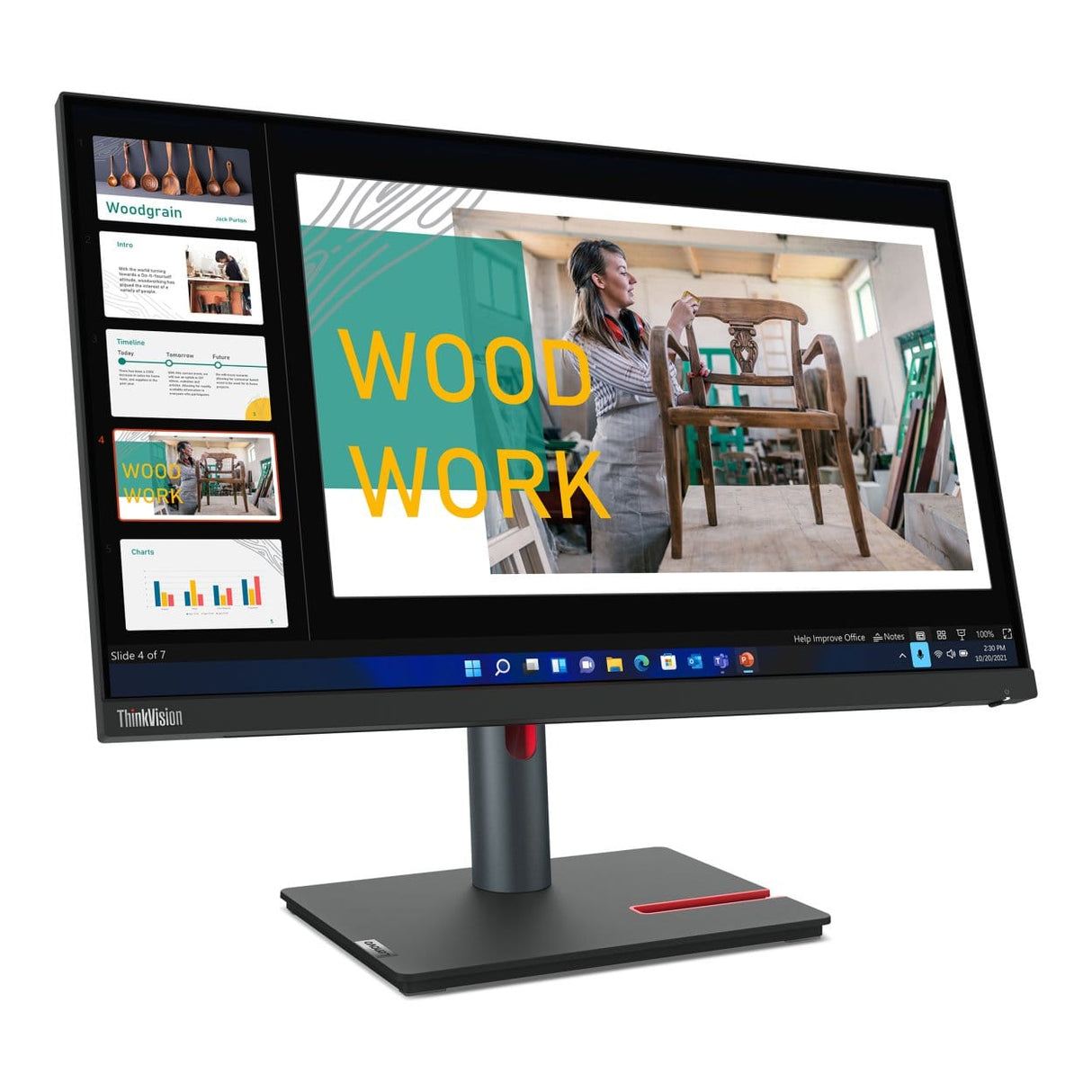 Lenovo ThinkVision P24q-30 23.8-inch 2560 x 1440p QHD 16:9 60Hz 4ms LED IPS Monitor 63B4GAR6SA