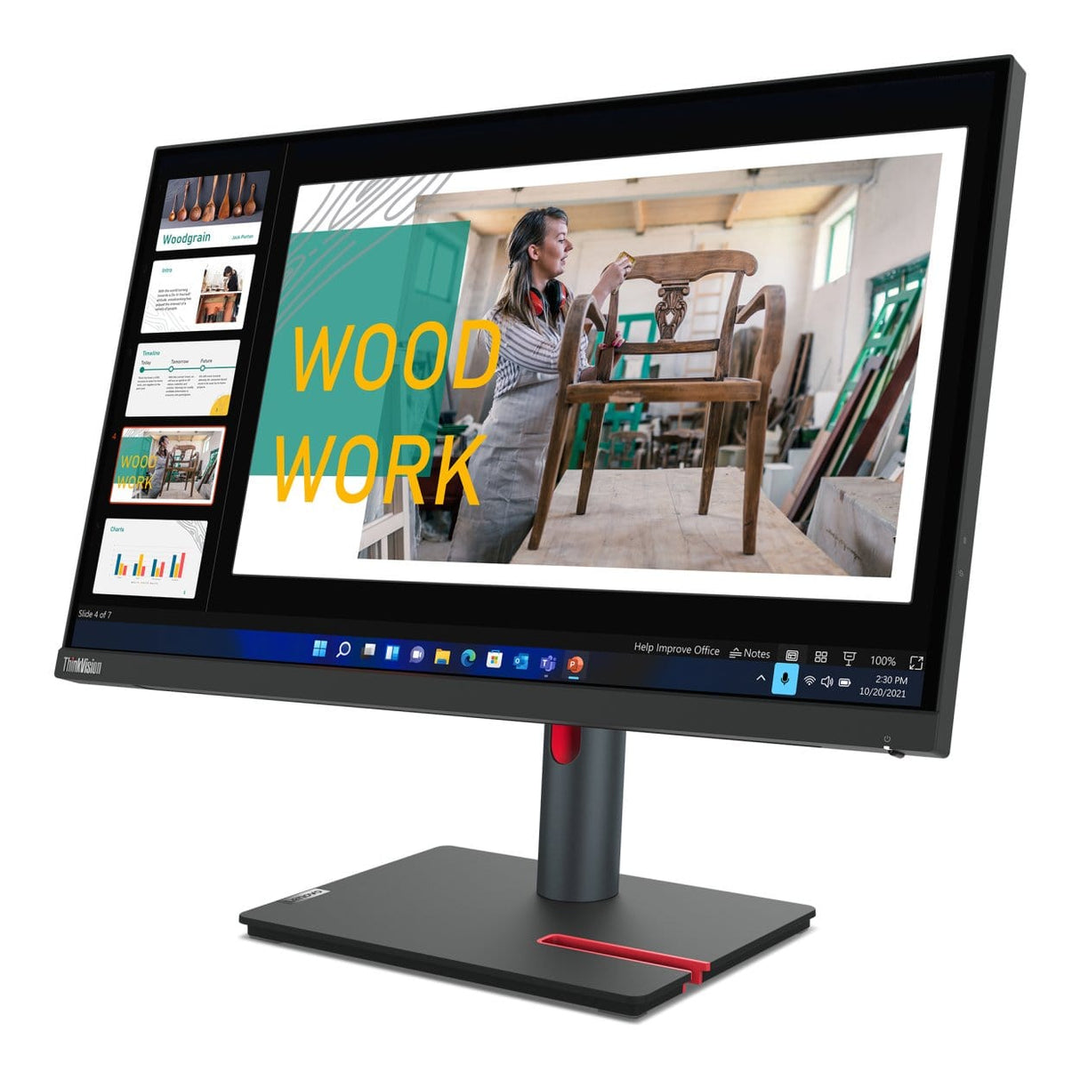 Lenovo ThinkVision P24q-30 23.8-inch 2560 x 1440p QHD 16:9 60Hz 4ms LED IPS Monitor 63B4GAR6SA