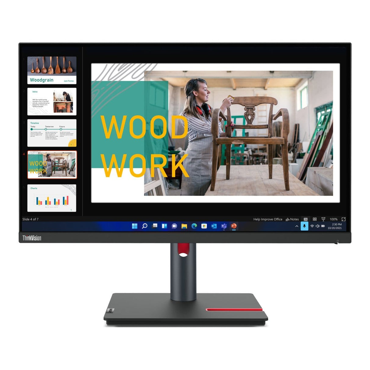 Lenovo ThinkVision P24q-30 23.8-inch 2560 x 1440p QHD 16:9 60Hz 4ms LED IPS Monitor 63B4GAR6SA