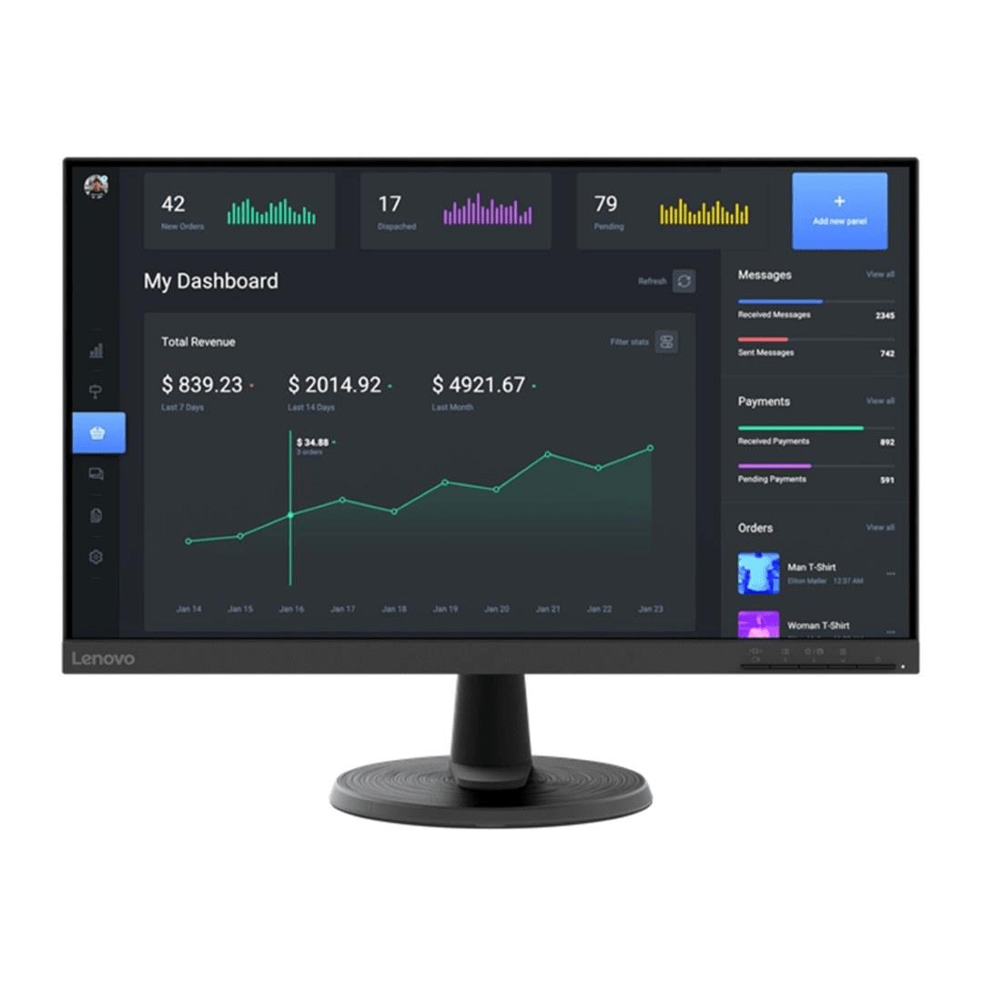 Lenovo ThinkVision C24-40 23.8-inch 1920 x 1080p FHD 16:9 75Hz 4ms AMD FreeSync WLED VA Monitor 63DCKAT6SA