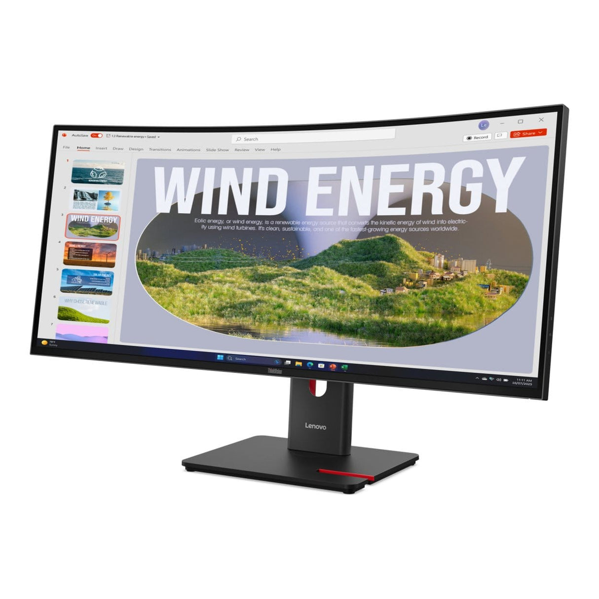 Lenovo ThinkVision T34WD-40 34-inch 3440 x 1440p WQHD 21:9 120Hz 4ms LED VA Curved Monitor 64AEGAT1SA