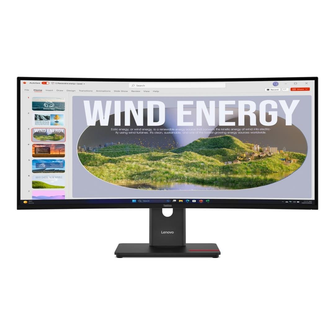Lenovo ThinkVision T34WD-40 34-inch 3440 x 1440p WQHD 21:9 120Hz 4ms LED VA Curved Monitor 64AEGAT1SA