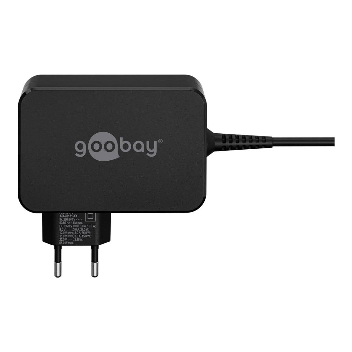 Goobay USB-C 65W Universal Notebook Charger Black 65419