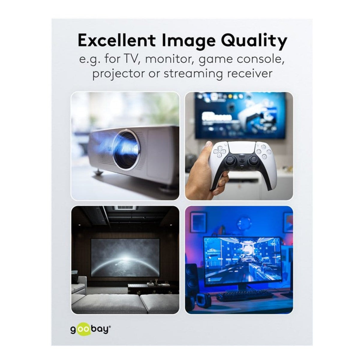 Goobay 20m 4K 60Hz Optical Hybrid HDMI Cable with Ethernet 65567