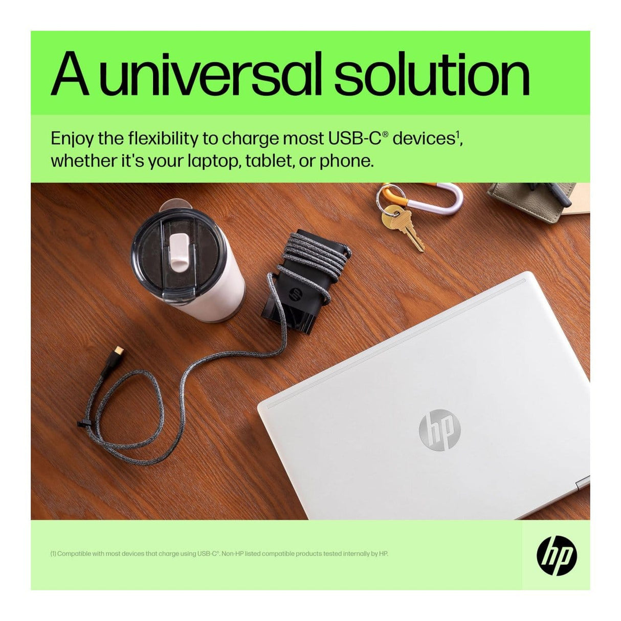 HP USB-C 65W Notebook Charger / Power Adapter 671R2AA