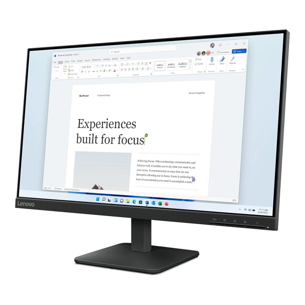 Lenovo L24-4e 23.8-inch 1920 x 1080p FHD 16:9 100Hz 4ms LED IPS Monitor 68C2KAC1SA