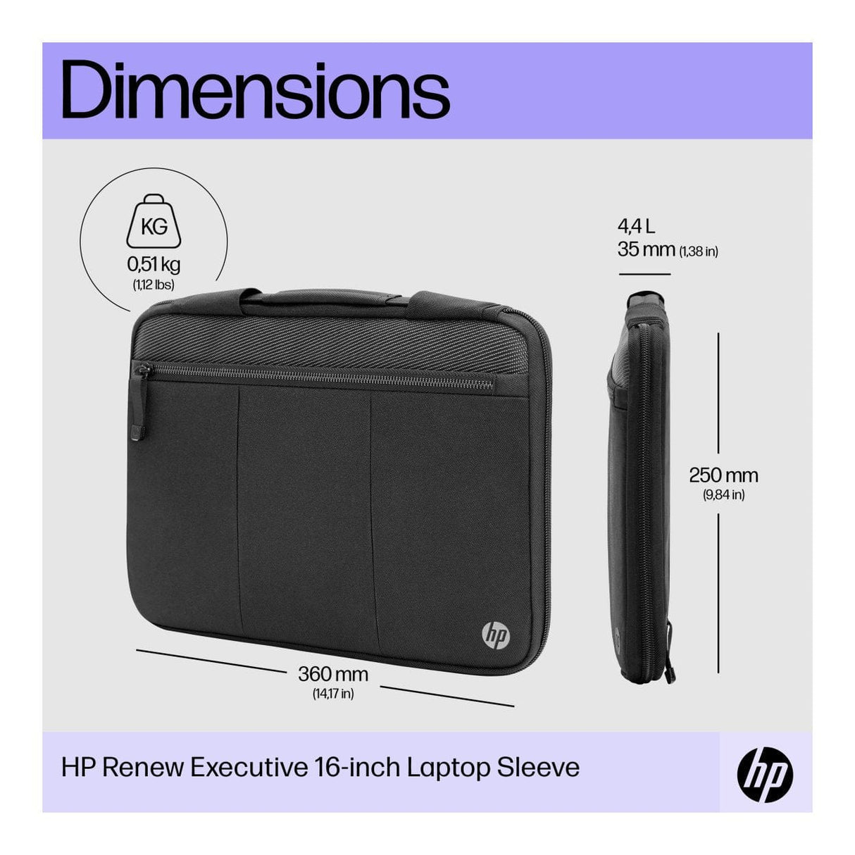 HP Renew Executive 14-inch Notebook Sleeve 6B8Y3AA