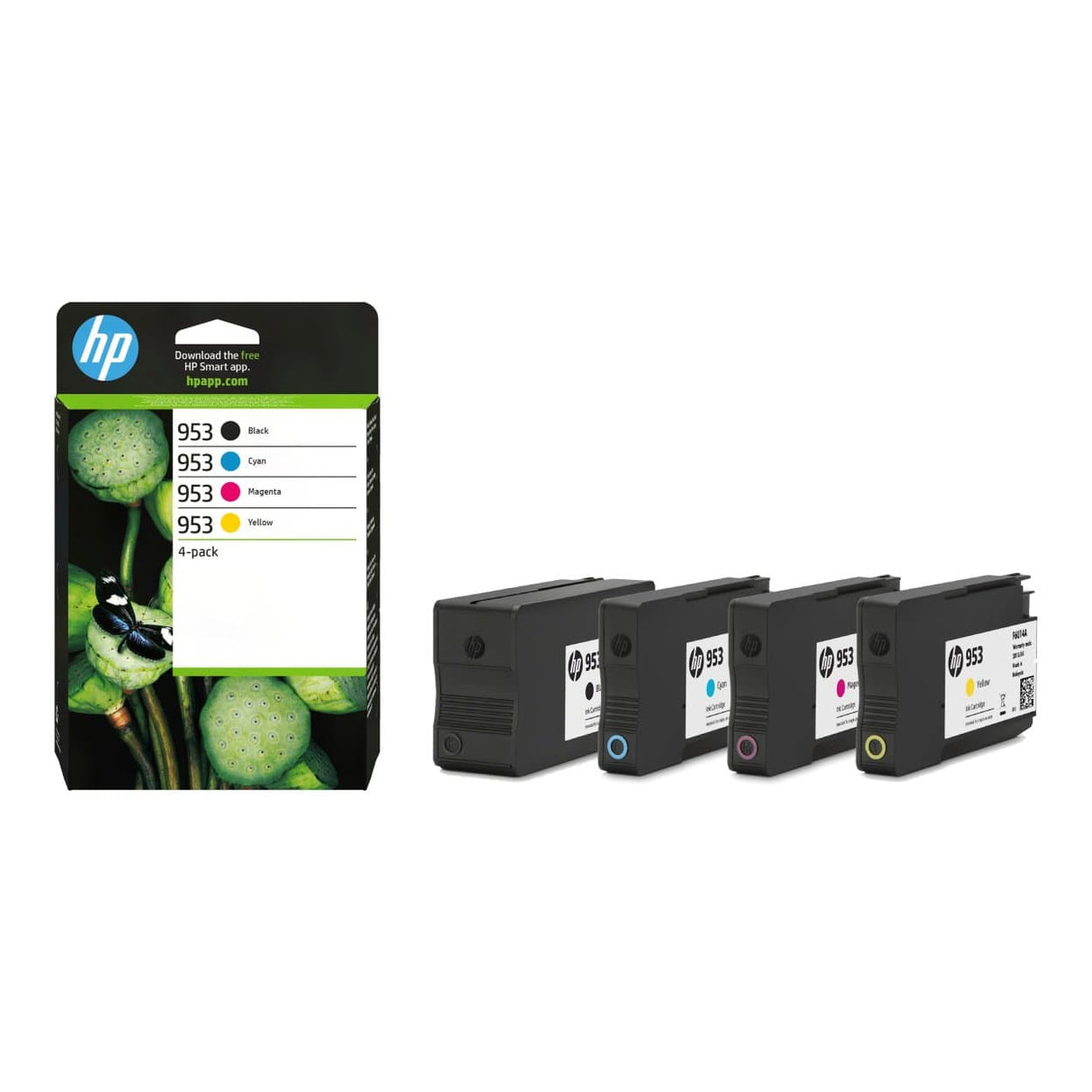 HP 953 Black Cyan Magenta Yellow Printer Ink Cartridges Original 6ZC69AE Multi-pack