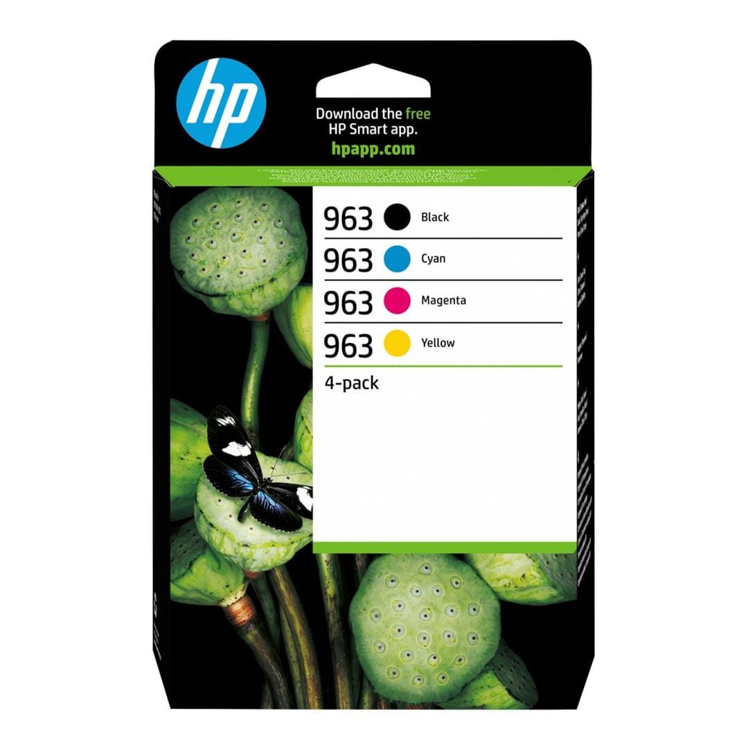 HP 963 Black Cyan Magenta Yellow Printer Ink Cartridges Original 6ZC70AE Multi-pack