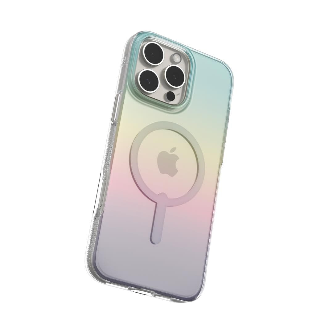 ZAGG Milan Snap MagSafe Compatible Wireless Charging Case for iPhone 16 Pro Max Iridescent 702315113