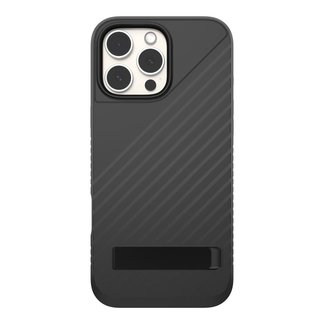 ZAGG Denali Snap MagSafe Wireless Charging Case with Kickstand for iPhone 16 Pro Max Black 702315253