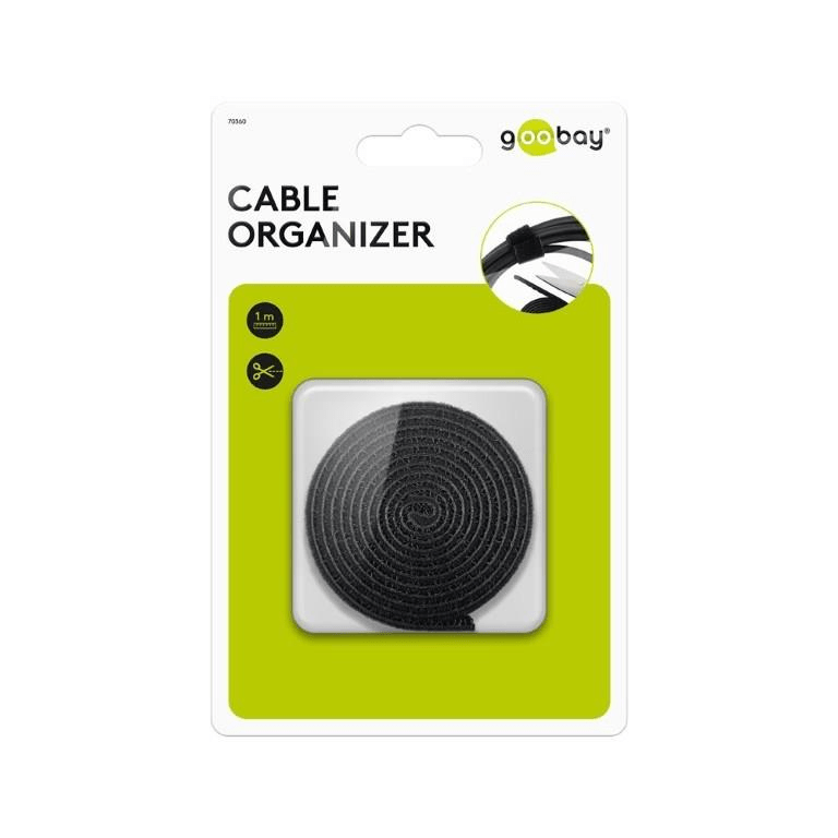 Goobay Cable Management Set with Hook-and-Loop Fastener 1m Roll 70360