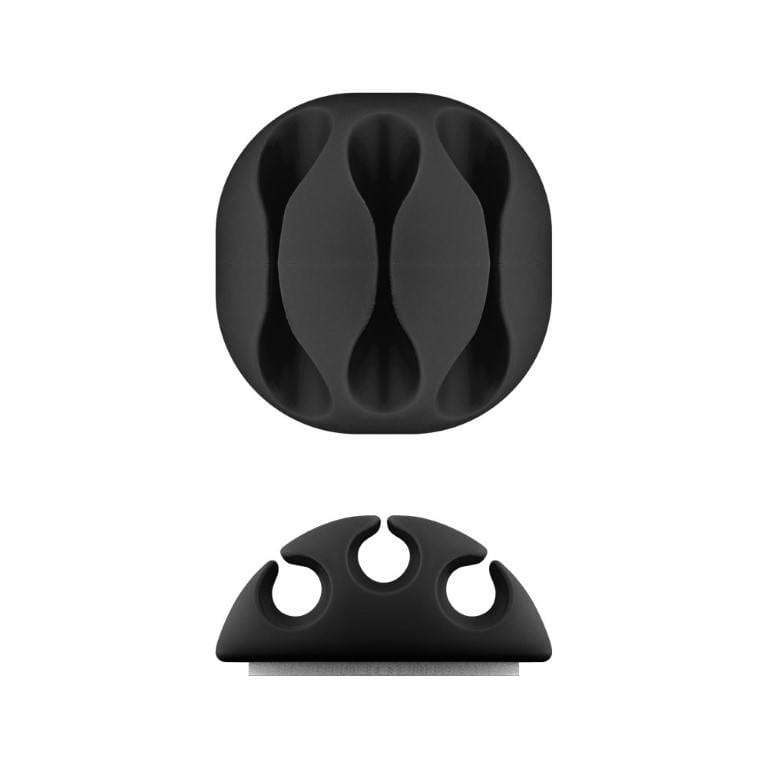 Goobay Cable Management 3-slots 4-piece Set Black 70398