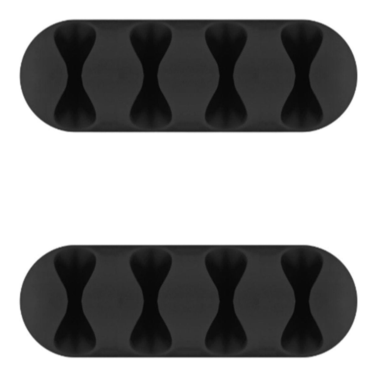 Goobay 70406 4-slot Cable Management Set Black 2-pack