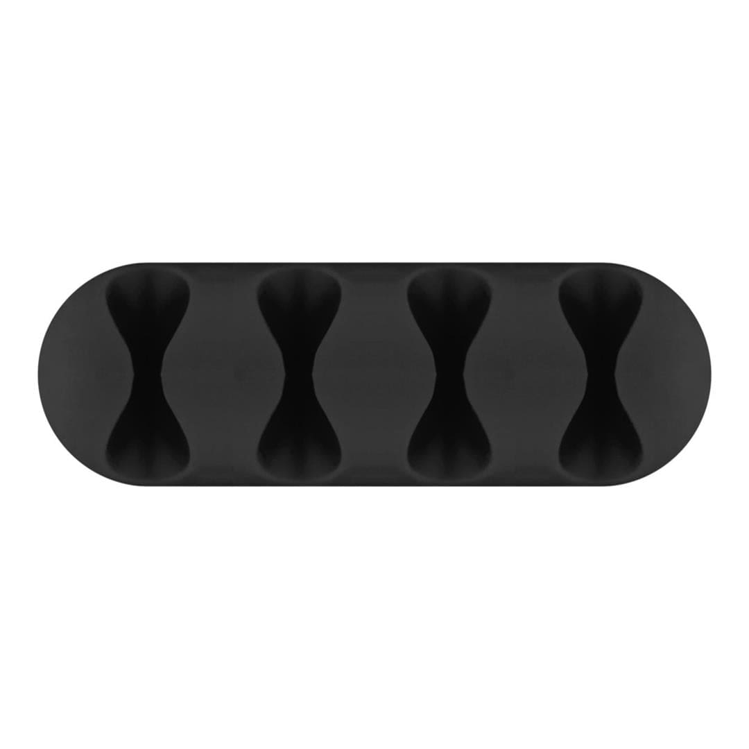 Goobay 70406 4-slot Cable Management Set Black 2-pack