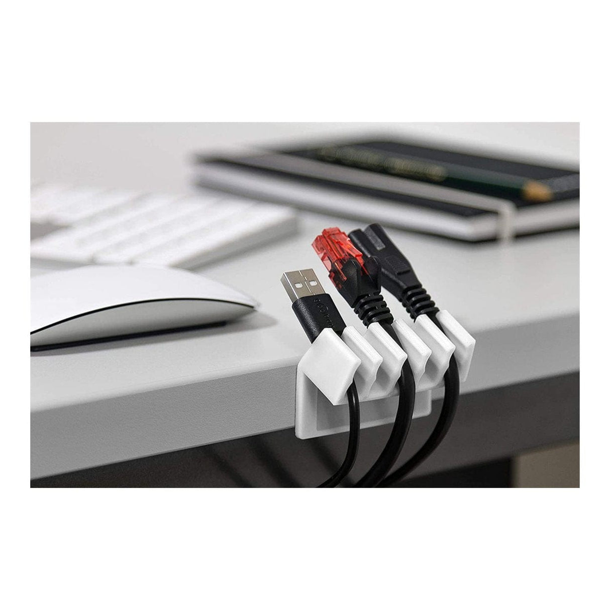 Goobay 70431 5-slot Cable Management Set White 2-pack