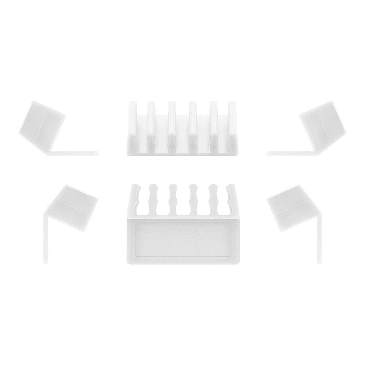 Goobay 70431 5-slot Cable Management Set White 2-pack