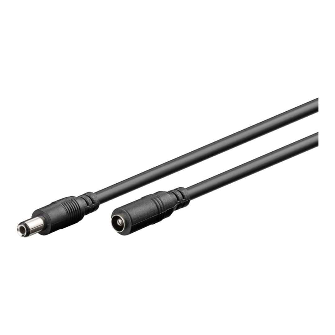 Goobay 5.5x2.5mm DC Extension Cable Black 71402