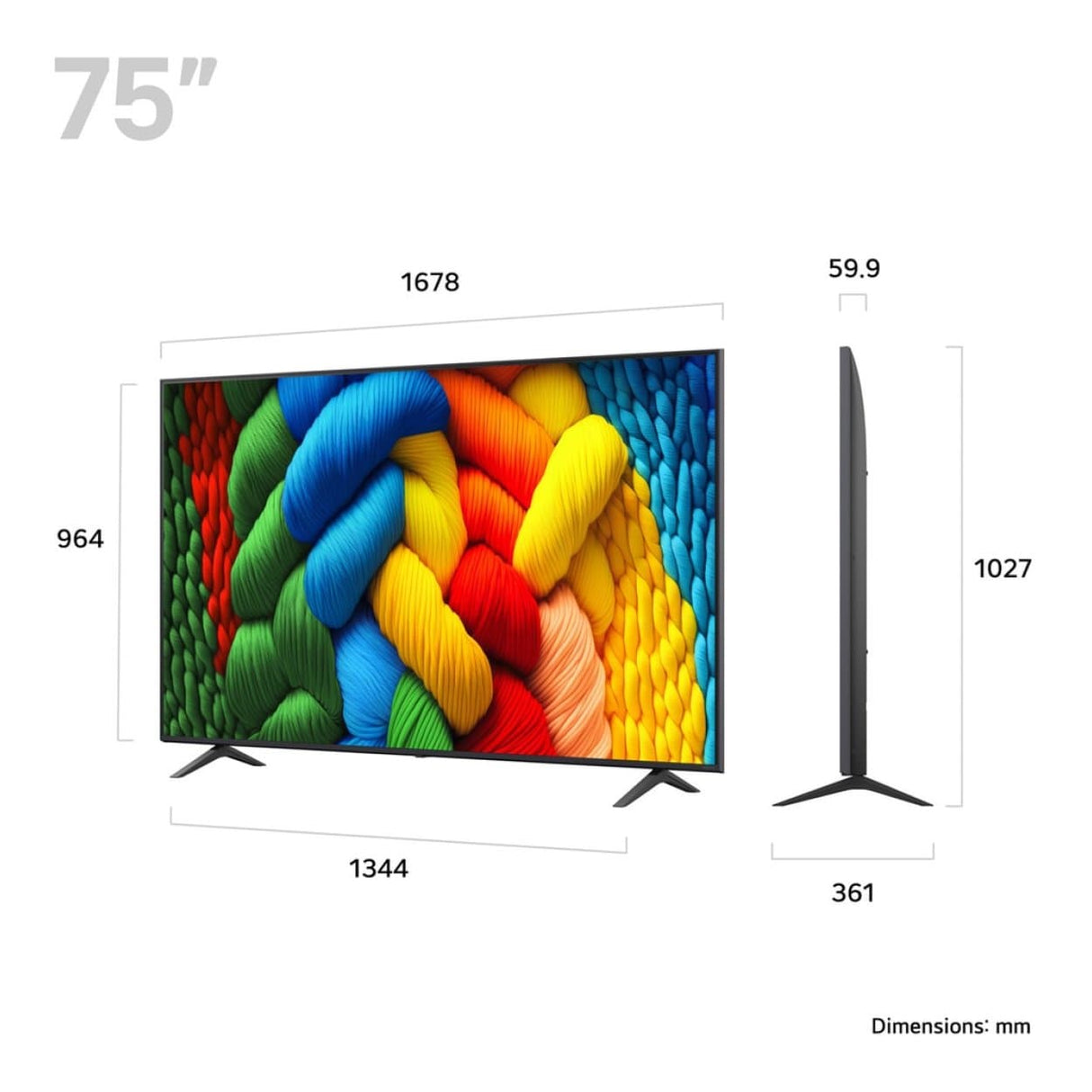 LG NANO80 75-inch NanoCell AI 4K UHD Smart TV 75NANO80A6A