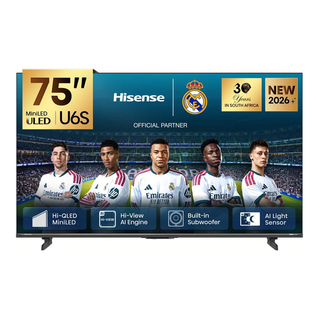 Hisense 75U6S 75-inch 4K UHD Hi-QLED MiniLED Smart TV LEDN75U6S