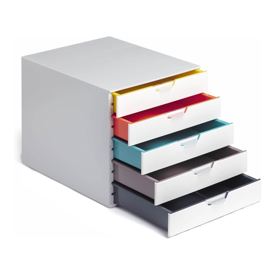 Durable VARICOLOR 5 Drawer Mix Multicolour A4 Document Storage Organizer 762527