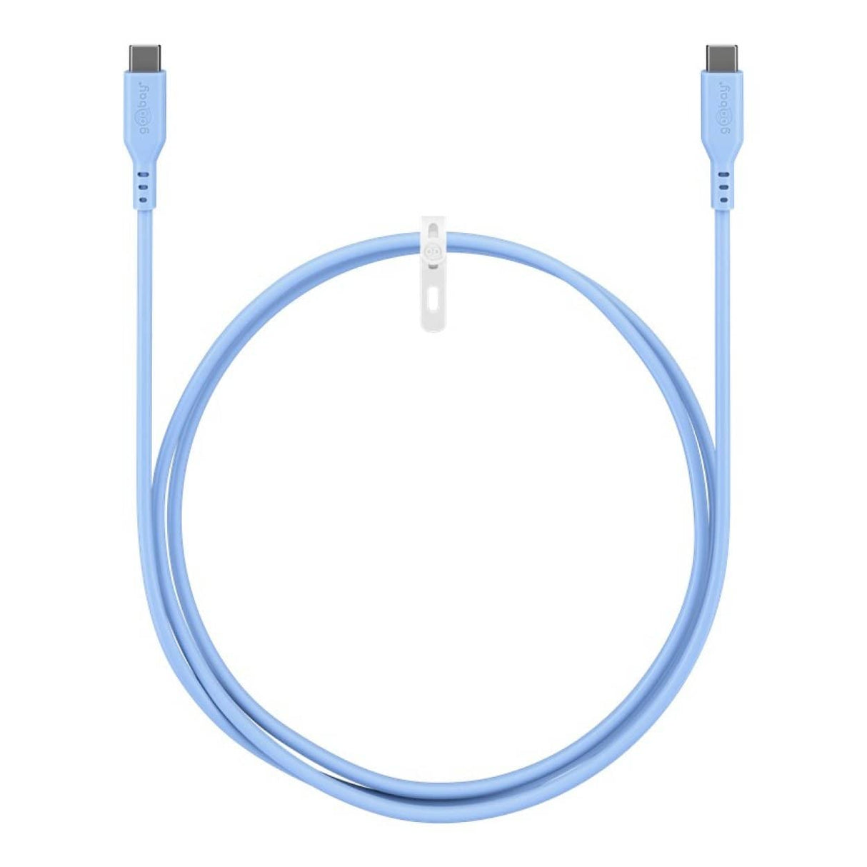 Goobay 1.5m USB-C to USB-C Silicone Charging Cable Blue 77741