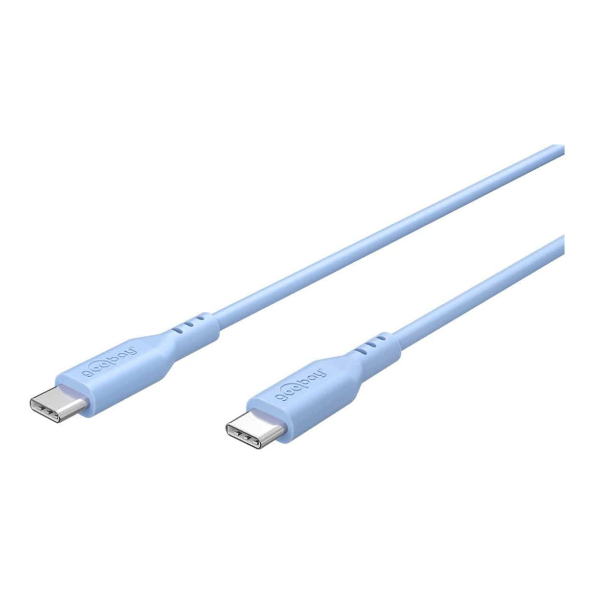 Goobay 1.5m USB-C to USB-C Silicone Charging Cable Blue 77741